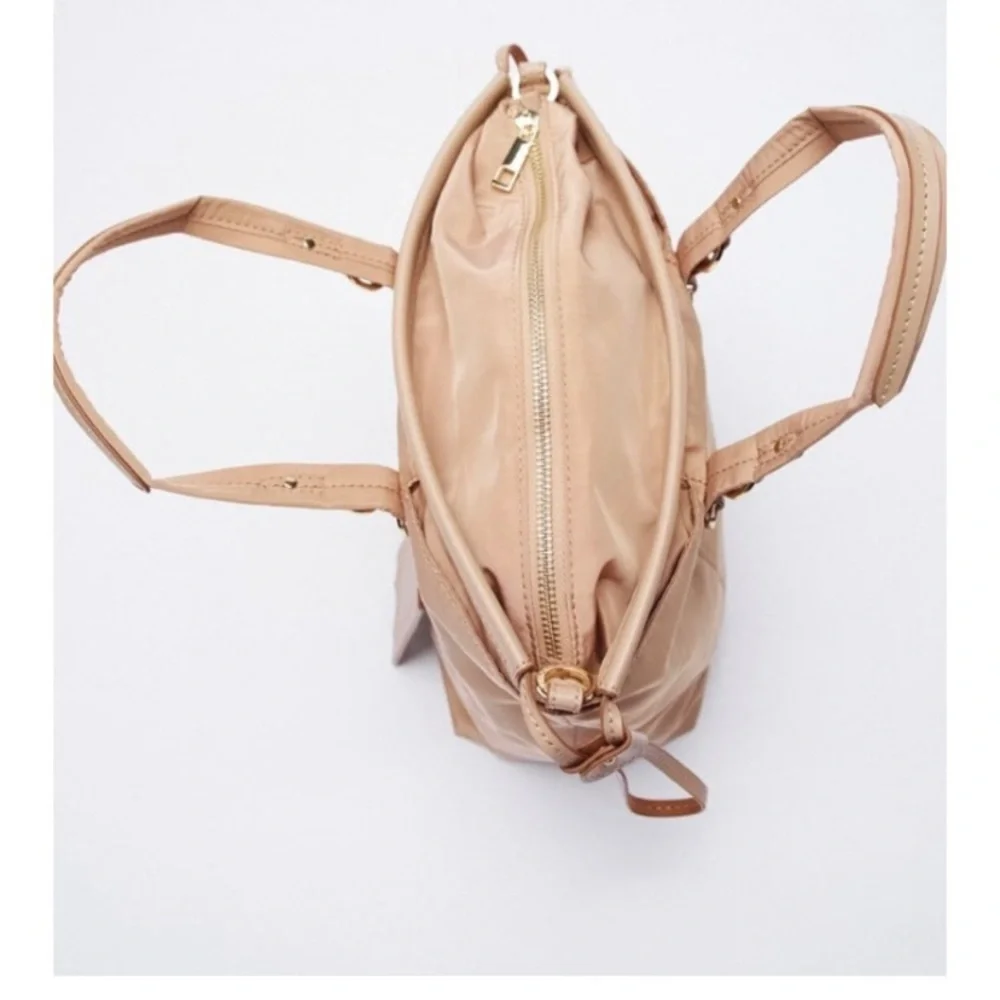 Zara Nylon Mini Tote and Crossbody Bag - Picture 3 of 8